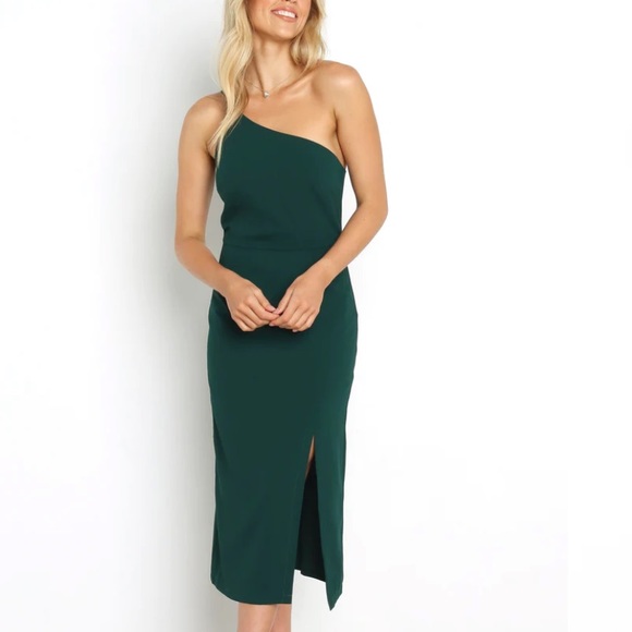 green mid length dress - Picture 1 of 5